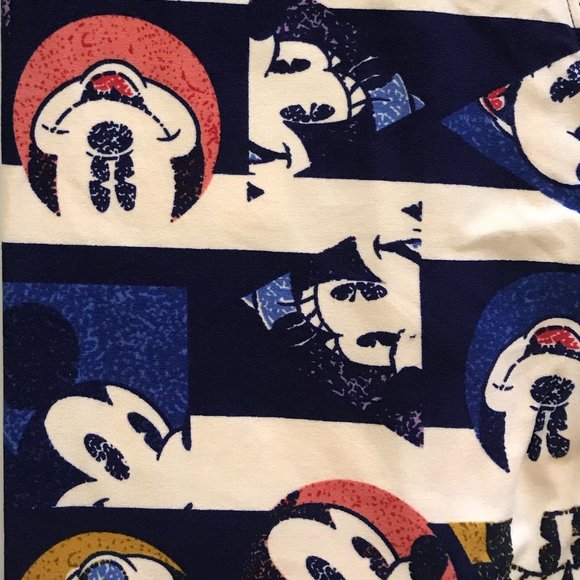 Disney Womens Lularoe Mickey Mouse Leggings BRAND NEW shapes navy OS ONE SIZE - Picture 2 of 3